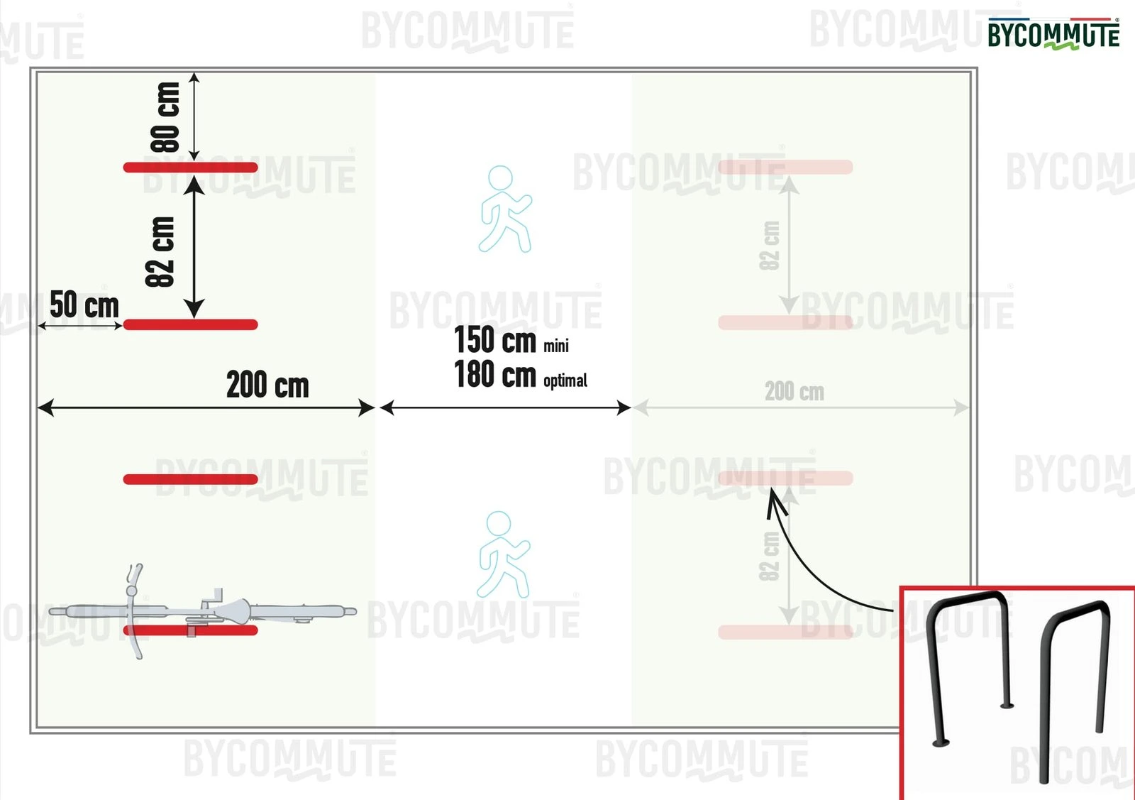 Exemples visuels - Parking vélo grande capacité : solutions de stationnement