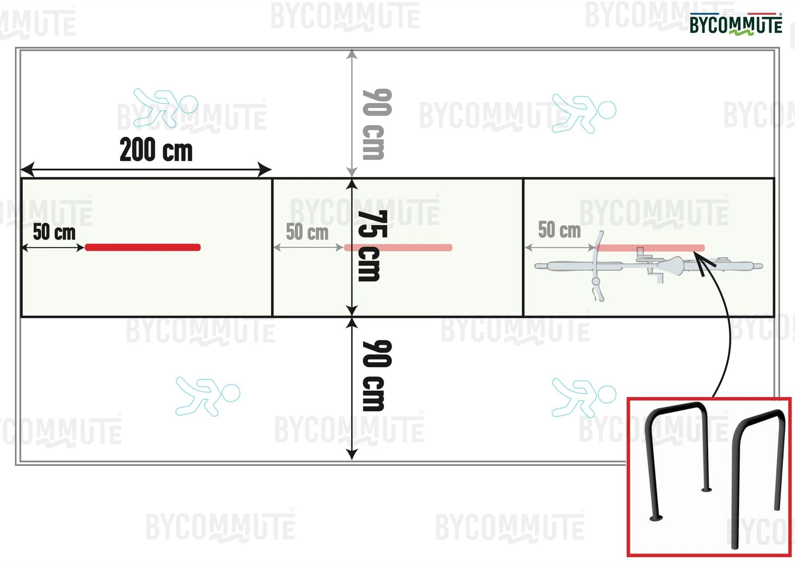 Exemples visuels - Parking vélo grande capacité : solutions de stationnement