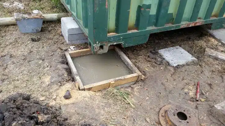Bloc béton pour pouvoir mettre un container