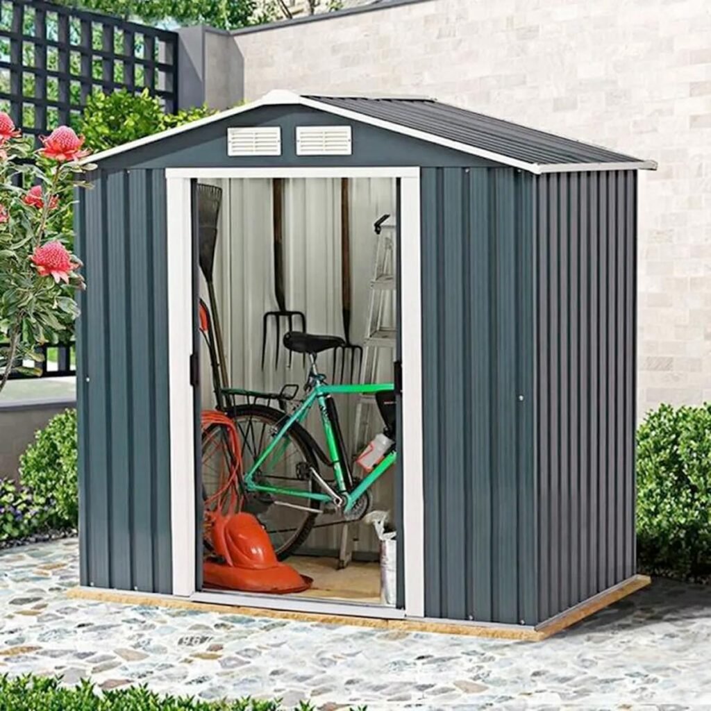 Steel bicycle garage for private use