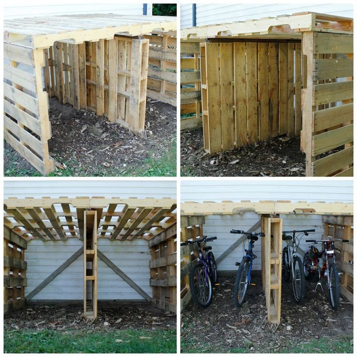 Abri à vélo éco-responsable fait de palettes recyclées